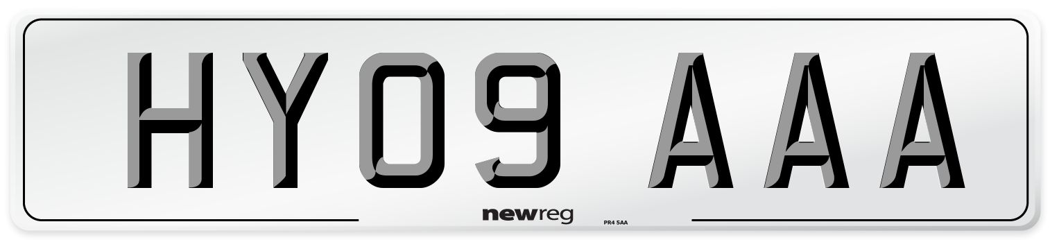 HY09 AAA Number Plate from New Reg
